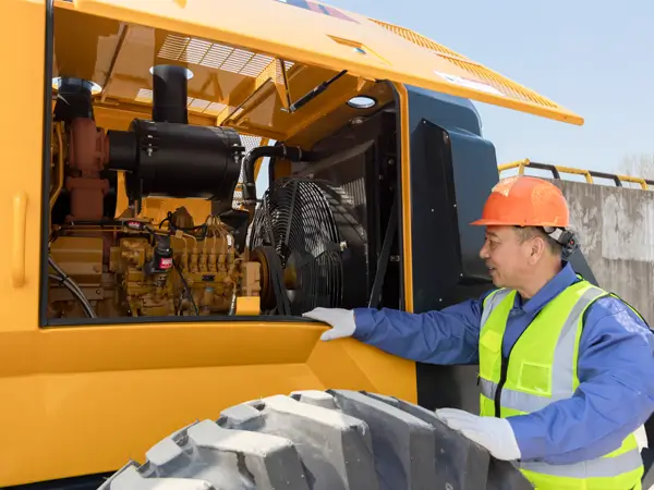 Cummins turbocharged engine enables the motor grader